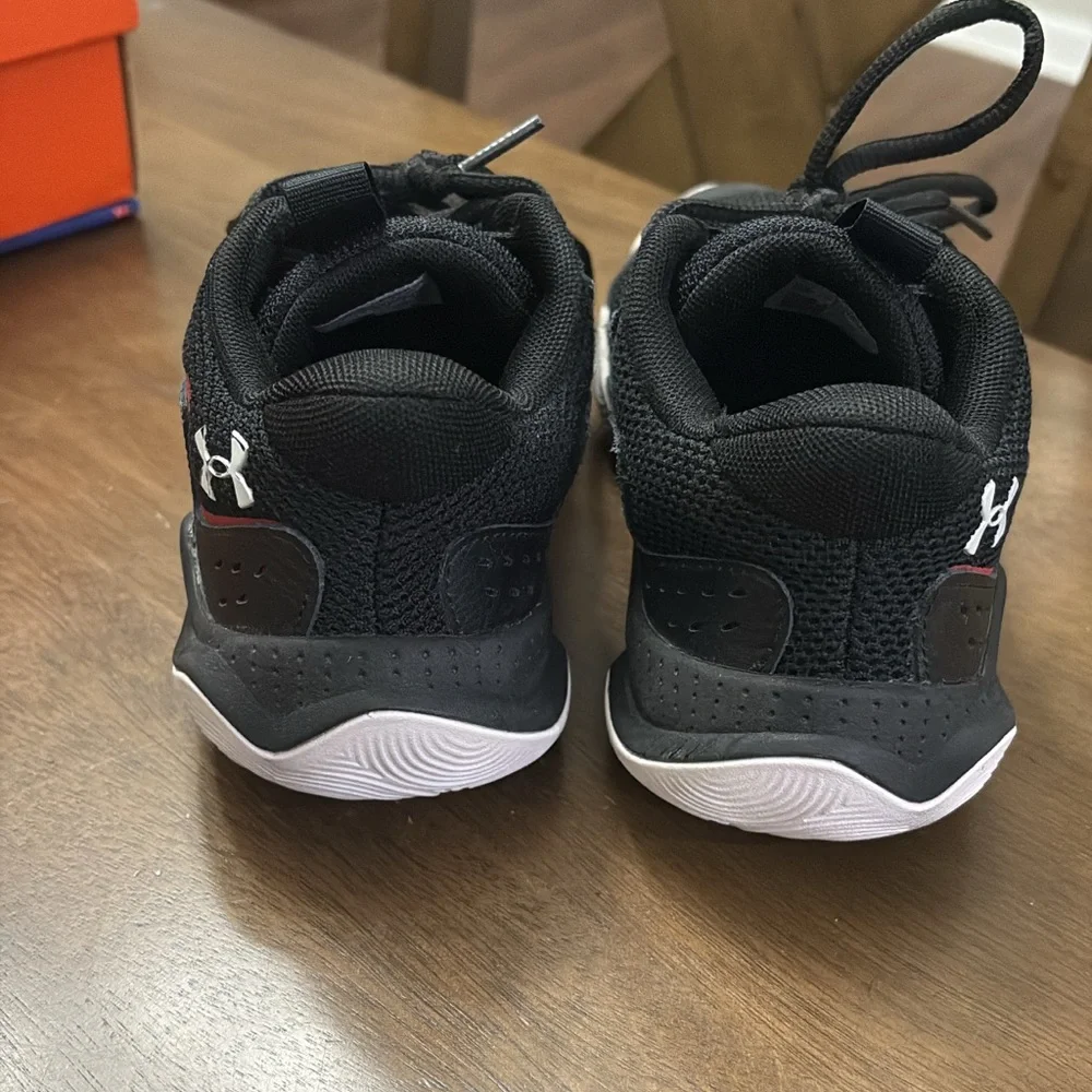 Under Armour Kids' Black and Red Athletic Sneakers - Picture 3 of 3